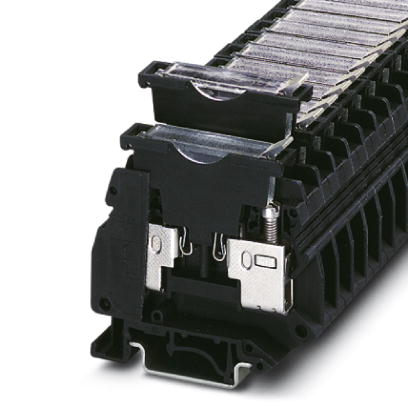 Phoenix Contact Fuse Terminal Block; USIG; 40A; 600V; #18 - #8; Glass; G / 5 x 20 / 5 x 25 / 5 x 30 / 6.3 x 32; Screw Connection; Black